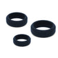 Love In Leather Silicone Fat Boy Cock Ring - 3 Pack