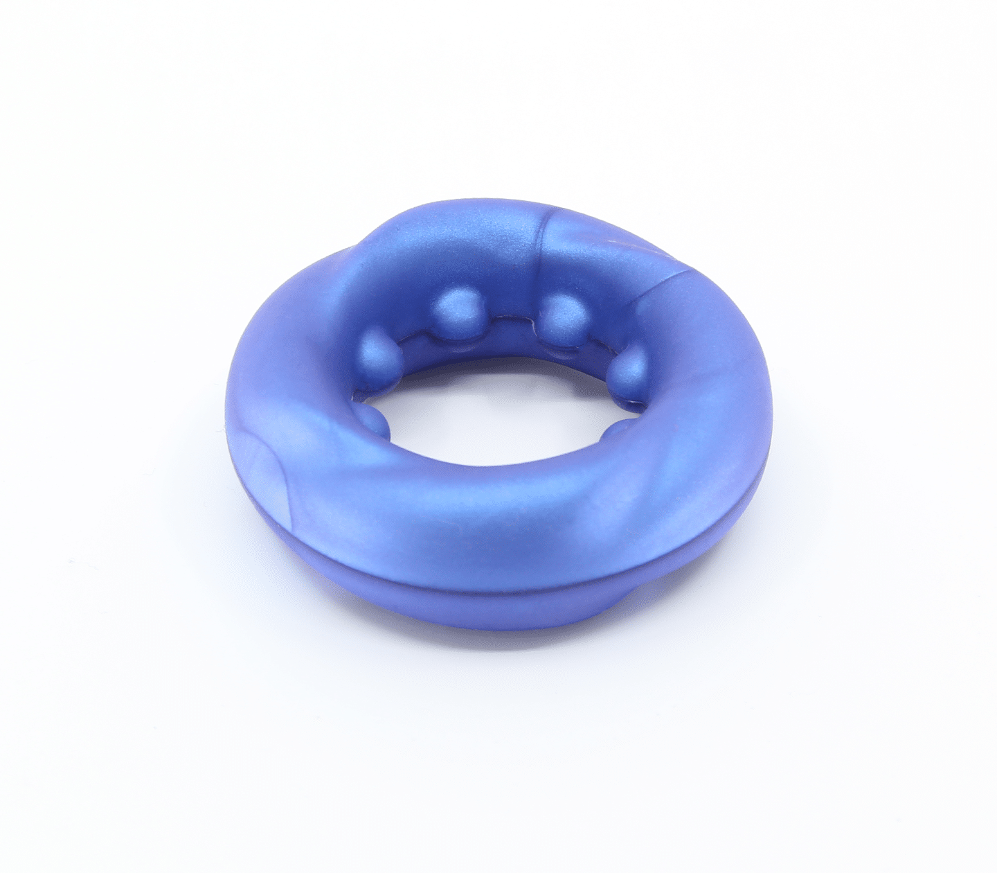 Love In Leather Twisted O-Ring Liquid Silicone Cock Ring - MULTIPLE COLOURS