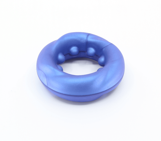 Love In Leather Twisted O-Ring Liquid Silicone Cock Ring - MULTIPLE COLOURS