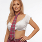 Love In Leather School Girl Tartan Wrap Skirt Size S/M/L/XL - MULTIPLE COLOURS