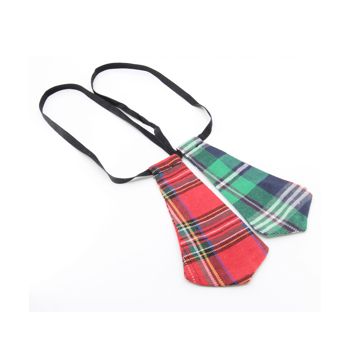 Love In Leather School Girl Tartan Tie  - MULTIPLE COLOURS