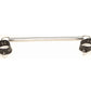 Love In Leather Metal Spreader Bar With Lockable, Edge Machined Black Leatherette Cuffs