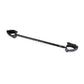 Love In Leather Black Metal Bar Shackle With Leather Cuffs