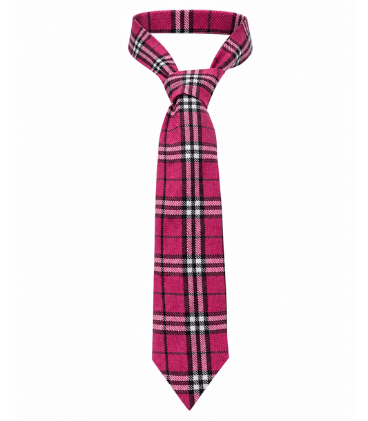 Love In Leather School Girl Tartan Print Tie  - MULTIPLE COLOURS