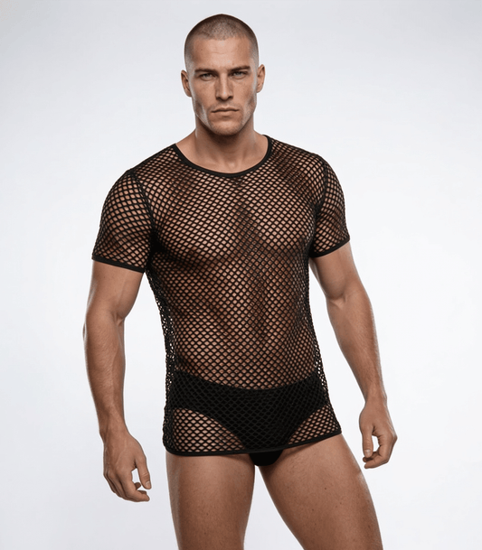 Love In Leather Mens Mesh T-Shirt Size S/M or L/XL
