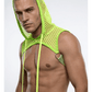 Love In Leather Mens Hooded Mesh Top One Size - MULTIPLE COLOURS