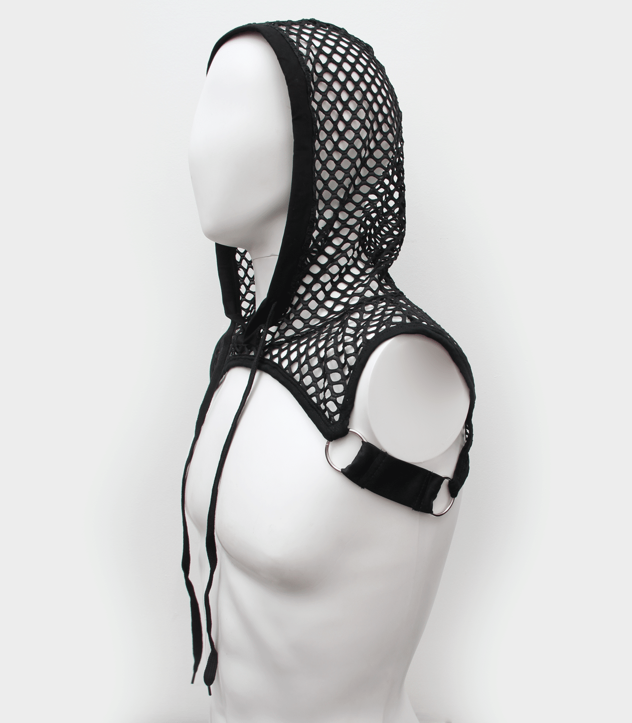 Love In Leather Mens Hooded Mesh Top One Size - MULTIPLE COLOURS