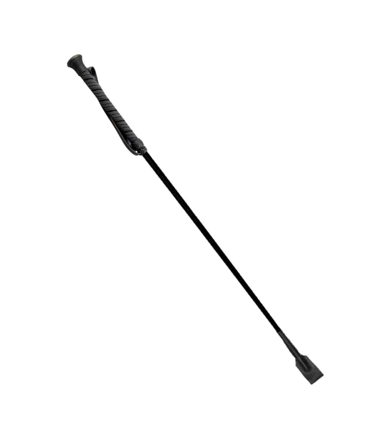 Love In Leather Riding Crop With Wrist Strap And Rubber Handle With Textured Grip WHI001
