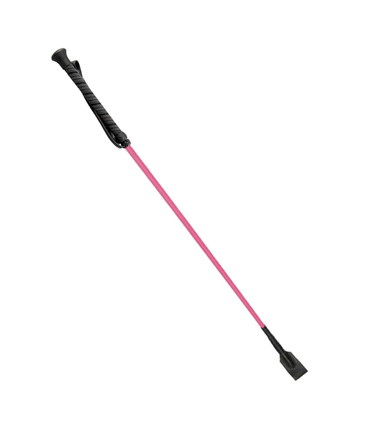 Love In Leather Riding Crop With Wrist Strap And Rubber Handle With Textured Grip WHI001