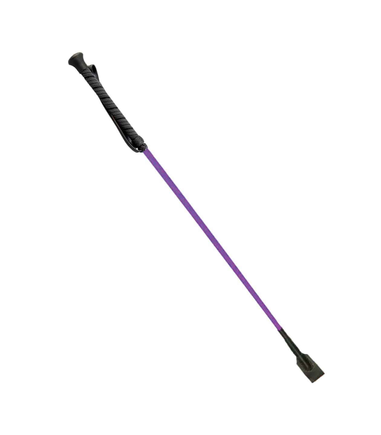 Love In Leather Riding Crop With Wrist Strap And Rubber Handle With Textured Grip WHI001