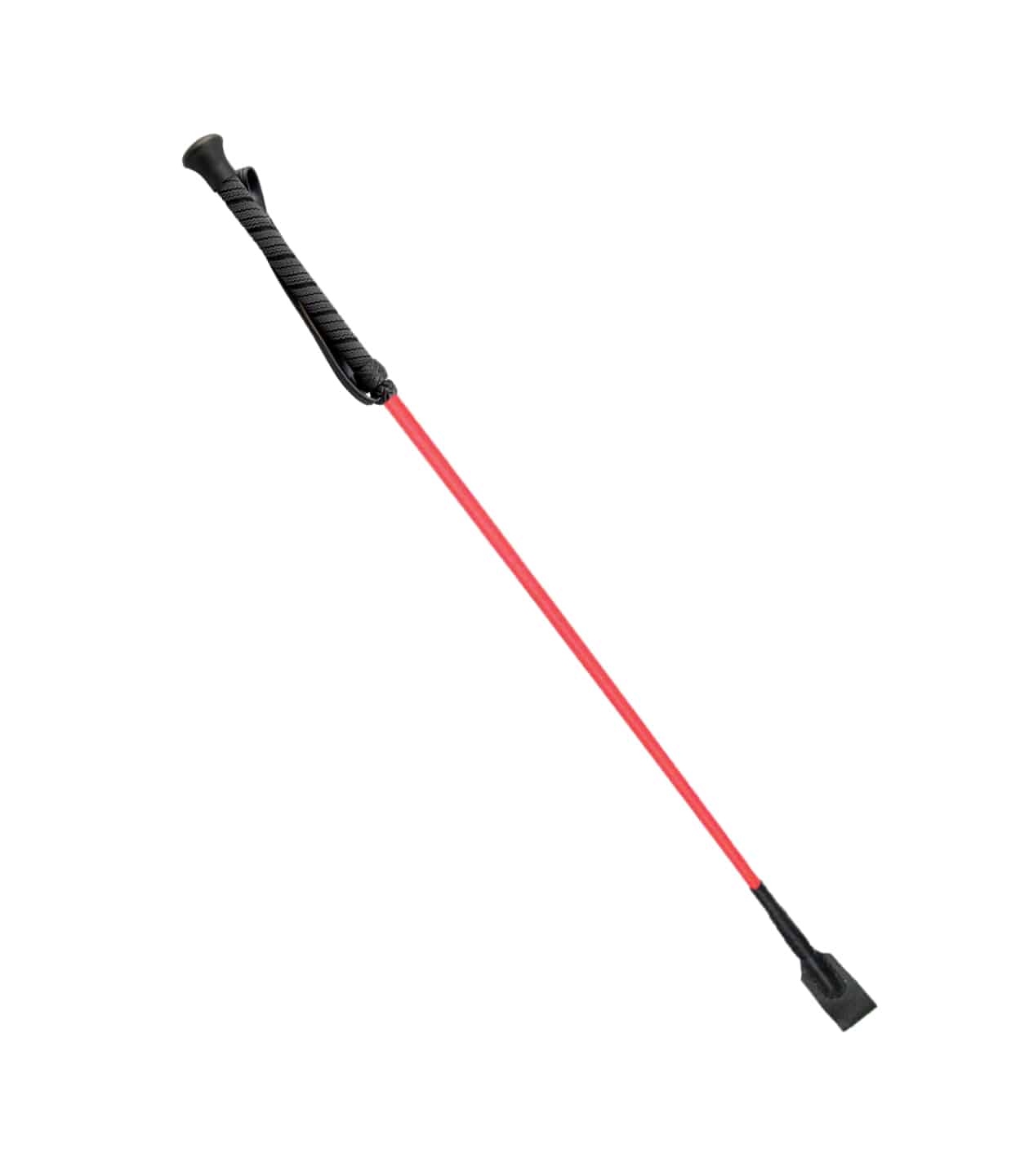 Love In Leather Riding Crop With Wrist Strap And Rubber Handle With Textured Grip WHI001