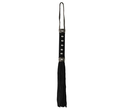 Love In Leather Medium Sized Suede Leather Flogger With Studded Handle WHI027