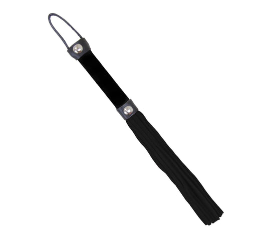 Love In Leather Suede Willy Whip With Candy Stripe Detail Handle WHI051