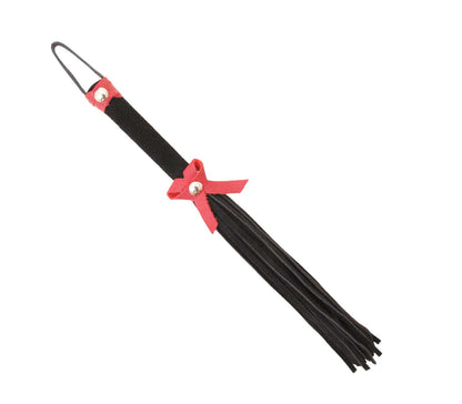 Love In Leather Suede Leather Willy Whip With Leather Bow WHI052