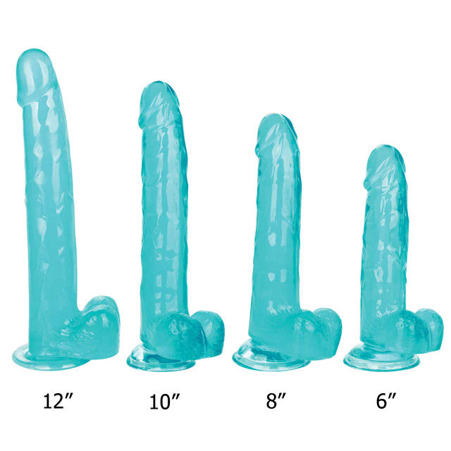 CalExotics Size Queen 6" 8" 10" 12" Purple/Pink/Blue Dildo