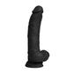 Shaft Vibrating MODEL C 9.5" Flexskin Liquid Silicone Curved Dong w/Balls
