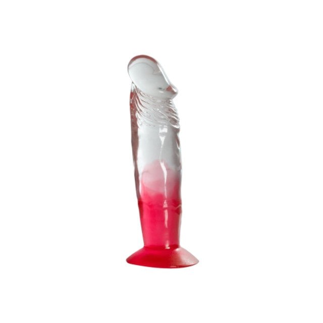 Excellent Power Two Tone 7" PVC Dong in Clear/Red (Without Balls)