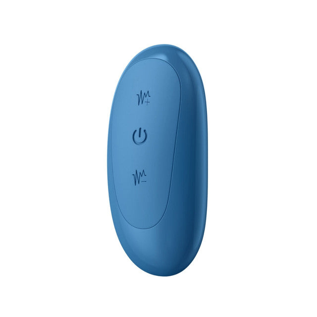Luv Inc Ws38: Wavy Strap On Luv Vibe with Remote - Blue