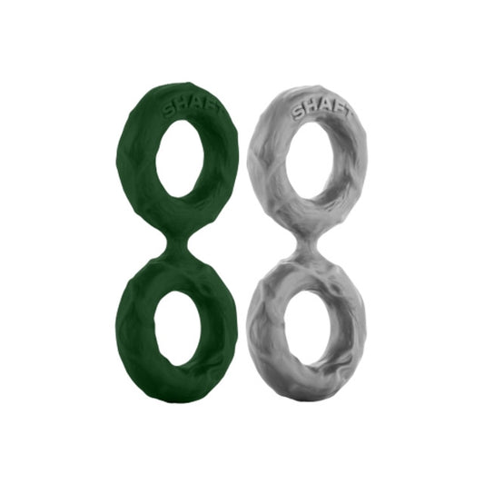 Shaft Model D Flexskin Liquid Silicone Double C-Ring Cock Ring Size 1