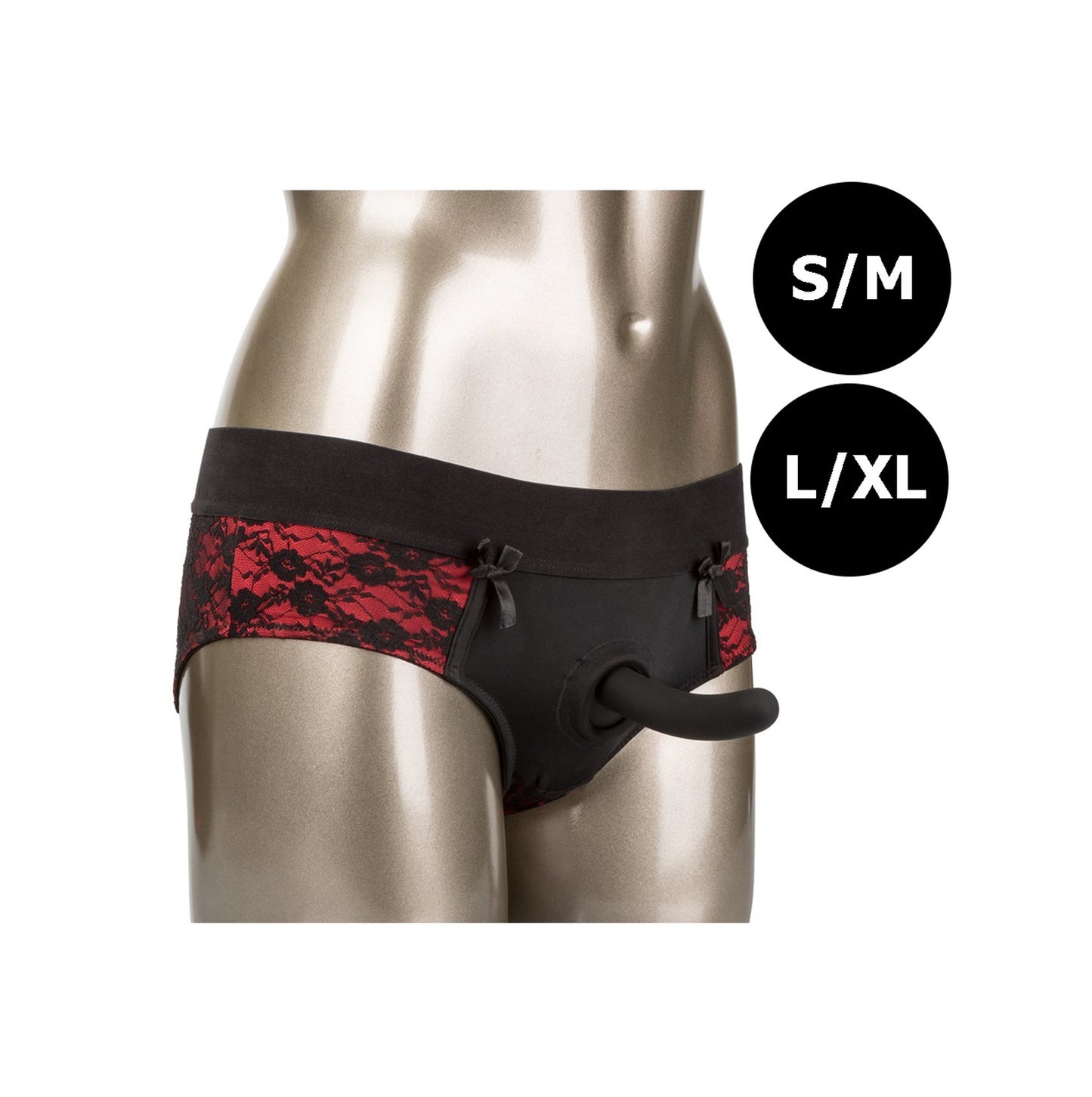 Calexotics Scandal Crotchless Pegging Panty Set Size S/M or L/XL