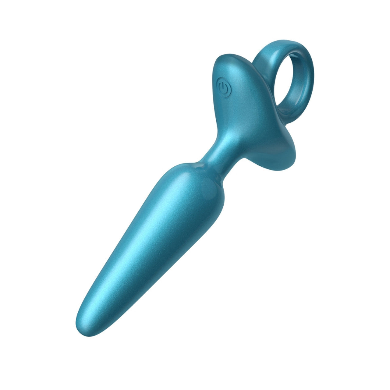 Luv Inc Pointy Ring Luv Vibrating Plug w Remote - Metallic Blue