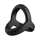 Forto F-59: Tri Cock & Ball Ring - Black