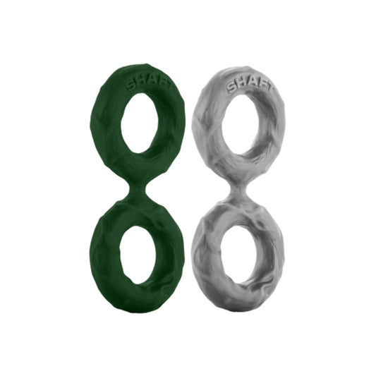 Shaft Model D Flexskin Liquid Silicone Double C-Ring Cock Ring Size 3