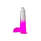 Excellent Power Two Tone 7" PVC Dong in Clear/Purple (With Balls)