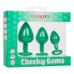 Calexotics Cheeky Anal Plugs 3 Pack - Green