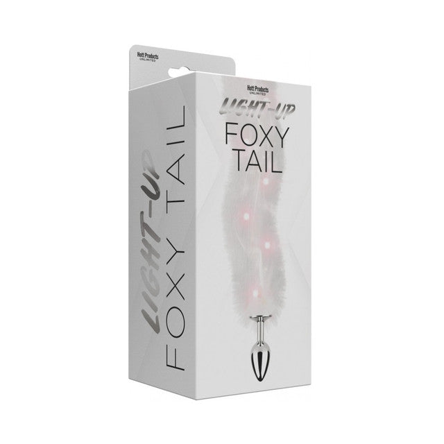 Hott Products | Foxy Tail Light Up Faux Fur Butt Plug With Multicolored Light Pattern