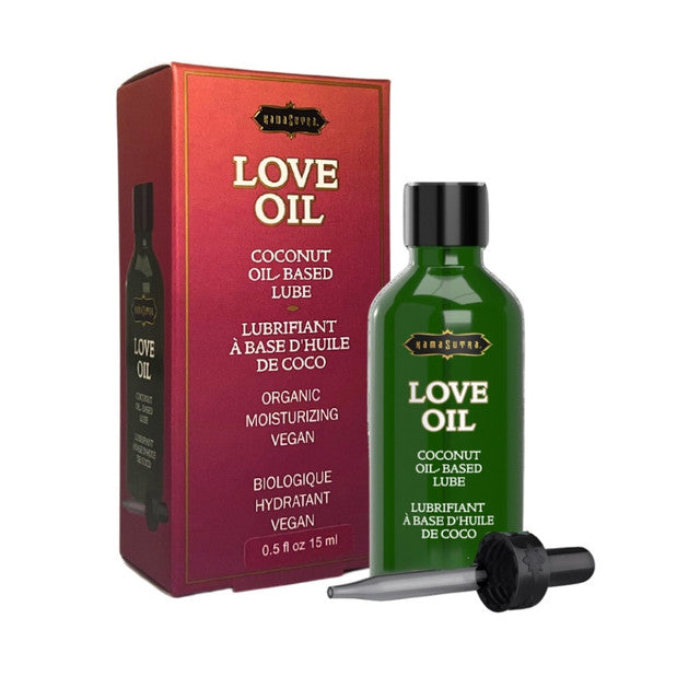 Kama Sutra Love Oil (Coconut Oil Based) Organic Lubricant 15ml or 59ml