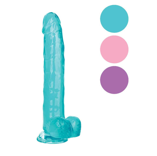 CalExotics Size Queen 6" 8" 10" 12" Purple/Pink/Blue Dildo