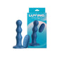 Luv Inc Bs38: Beaded Strap-On Luv Vibe with Remote - Blue