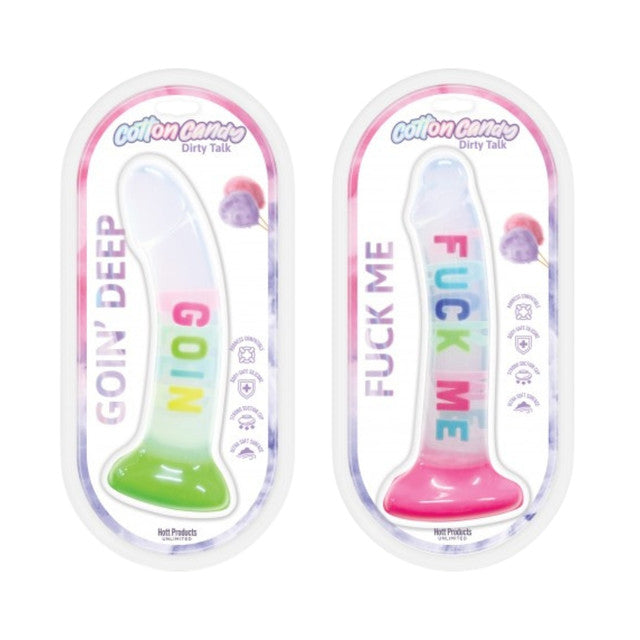 Hott Products | Cotton Candy Dirty Talk Dildo