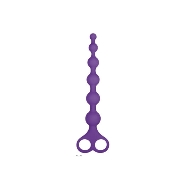 Excellent Power Arse Beads 8" Ribbed Silicone Anal Beads