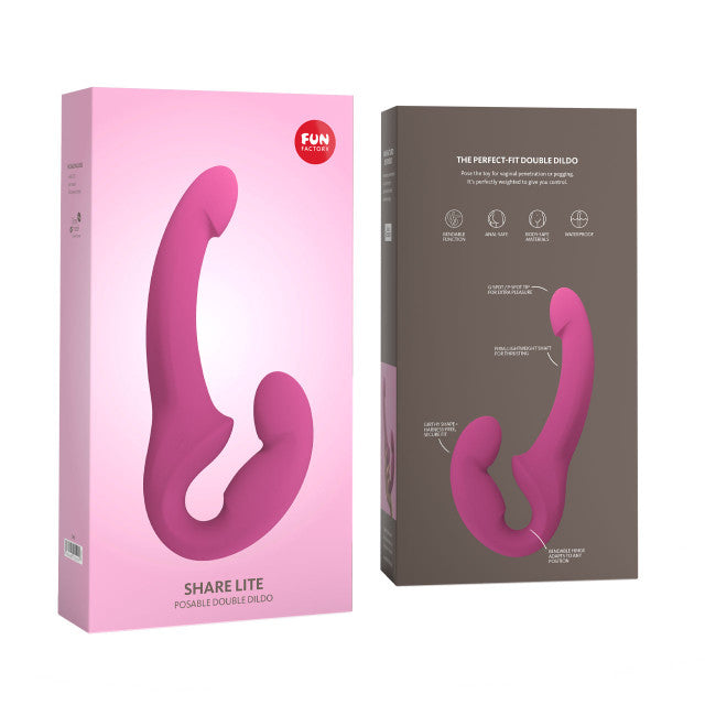 Fun Factory Share Lite - Strapless Strap-On - Posable Double Dildo