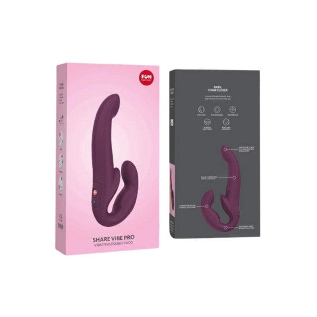 Fun Factory Share Vibe Pro - Strapless Strap-On - Vibrating Double Dildo