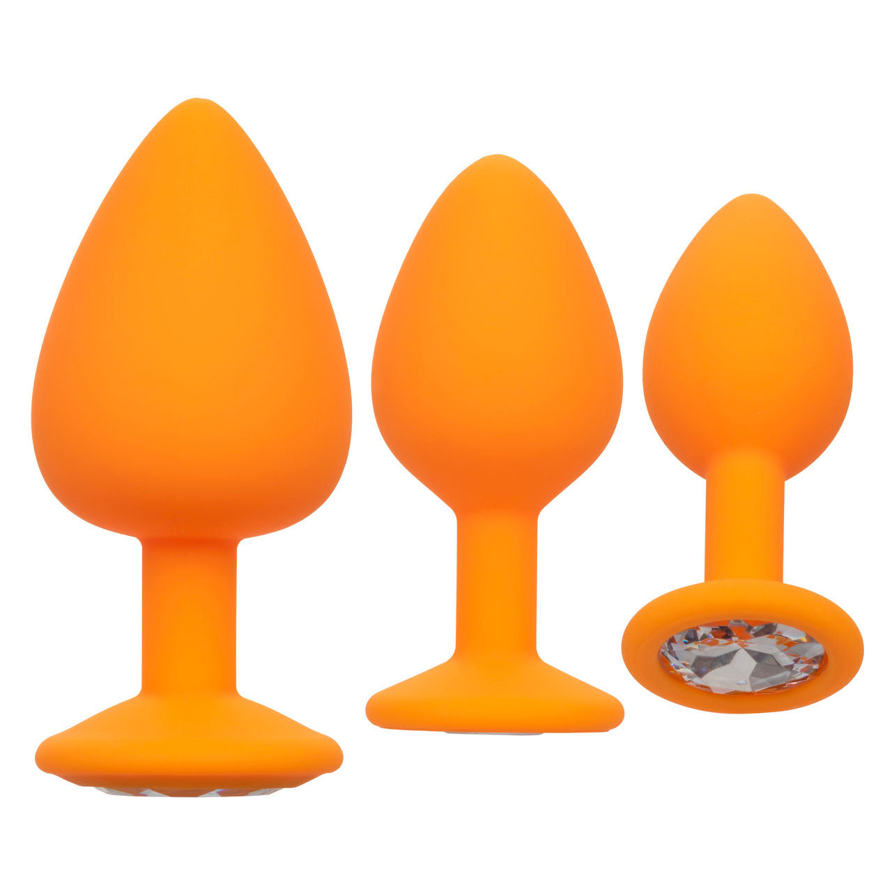 Calexotics Cheeky Anal Plugs 3 Pack - Orange