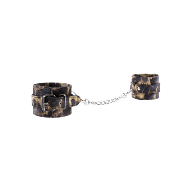 Excellent Power Leopard Frenzy PU Leather Wrist Cuffs