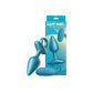 Luv Inc Cone Ring Luv Vibrating Plug w Remote - Metallic Blue