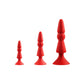 Excellent Power Back Up 3 in 1 Tiered Kit - Butt Plug Set - Red