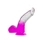 Excellent Power Two Tone 6" PVC Dong in Clear/Purple (With Balls)