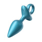 Luv Inc Cone Ring Luv Vibrating Plug w Remote - Metallic Blue