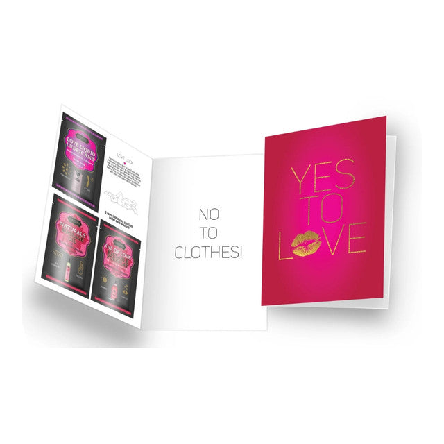 Kama Sutra Naughty Notes Greeting Card with 3x3ml Kama Sutra Packets