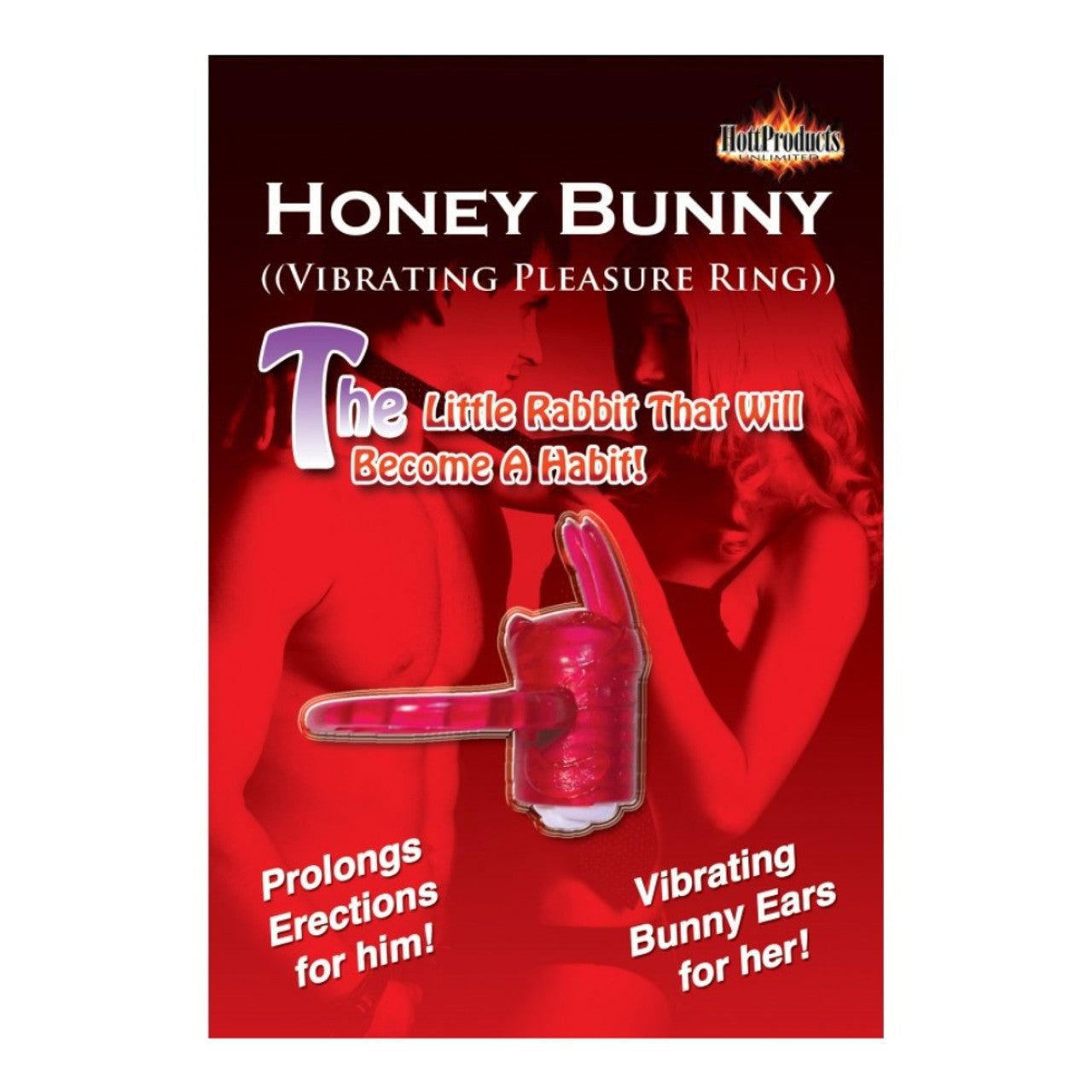 Hott Products | Horny Honey Vibro Ring Bunny - Cock Ring Couples Vibrator