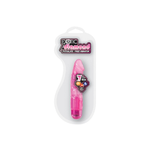 Excellent Power Exotic Diamond 7" PVC Vibrator