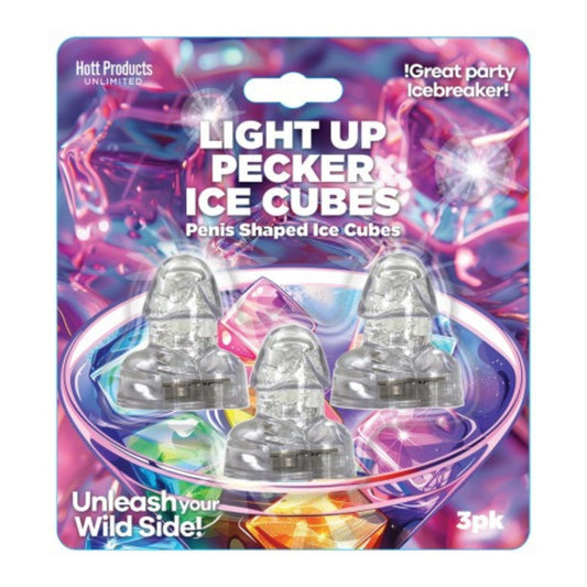 Hott Products | Light Up Penis Ice Cubes 3Pk. Blinking/Flashing Penis Shaped Ice Cubes