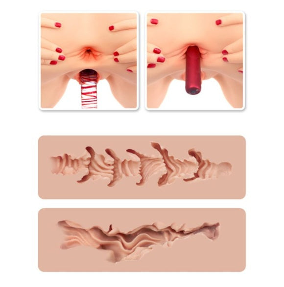 Naked Factory | Spread Me Pussy and Anal Masturbator Torso Monica