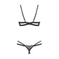 Obsessive Lingerie Nutris 2 Pc Crotchless Bra Panty Set Size XS/S or M/L