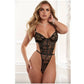 GWorld 1 Pc Ultra-Sexy Open Back Lace Teddy Black Size OS